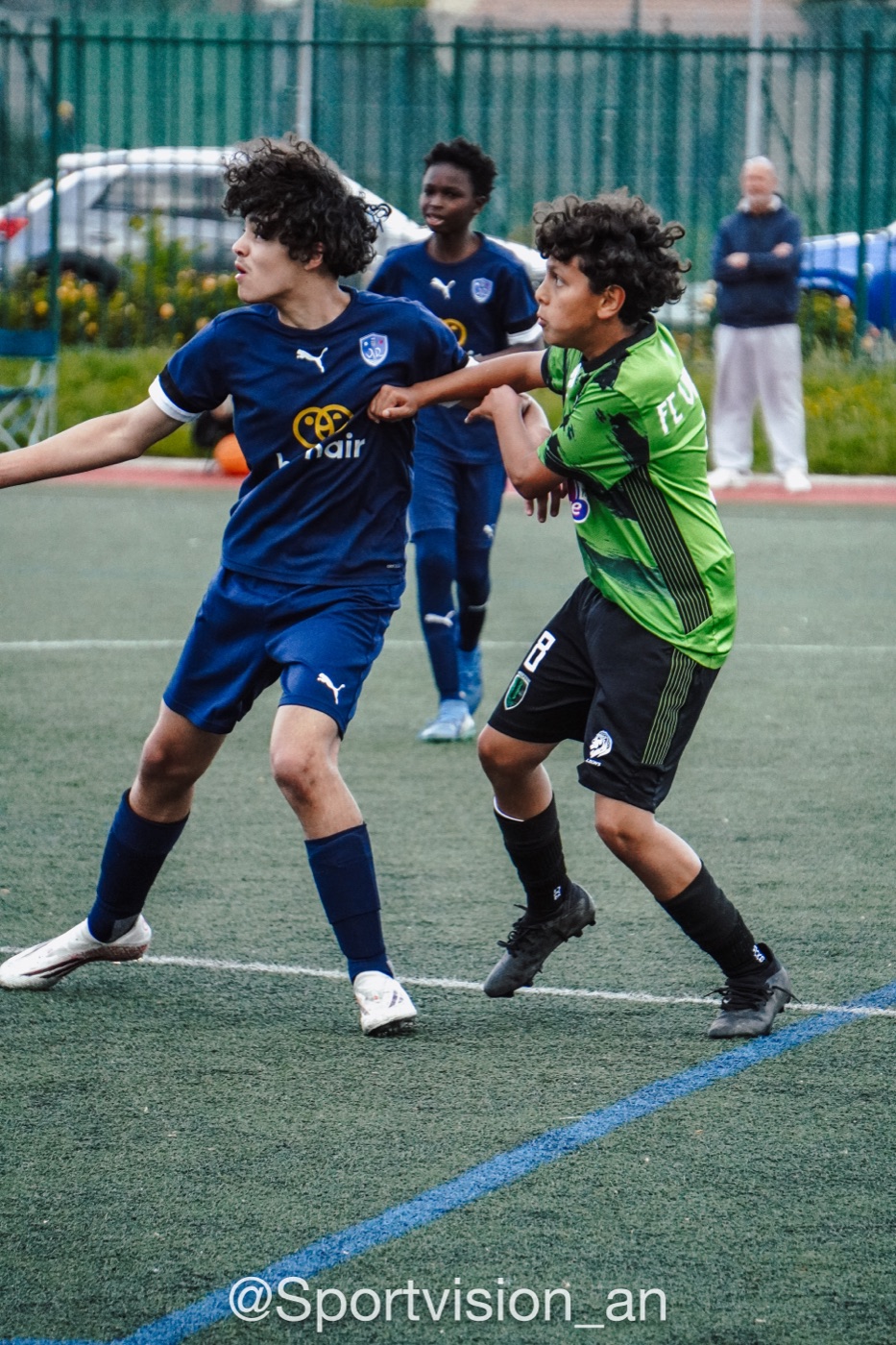Duel serré — Action de match