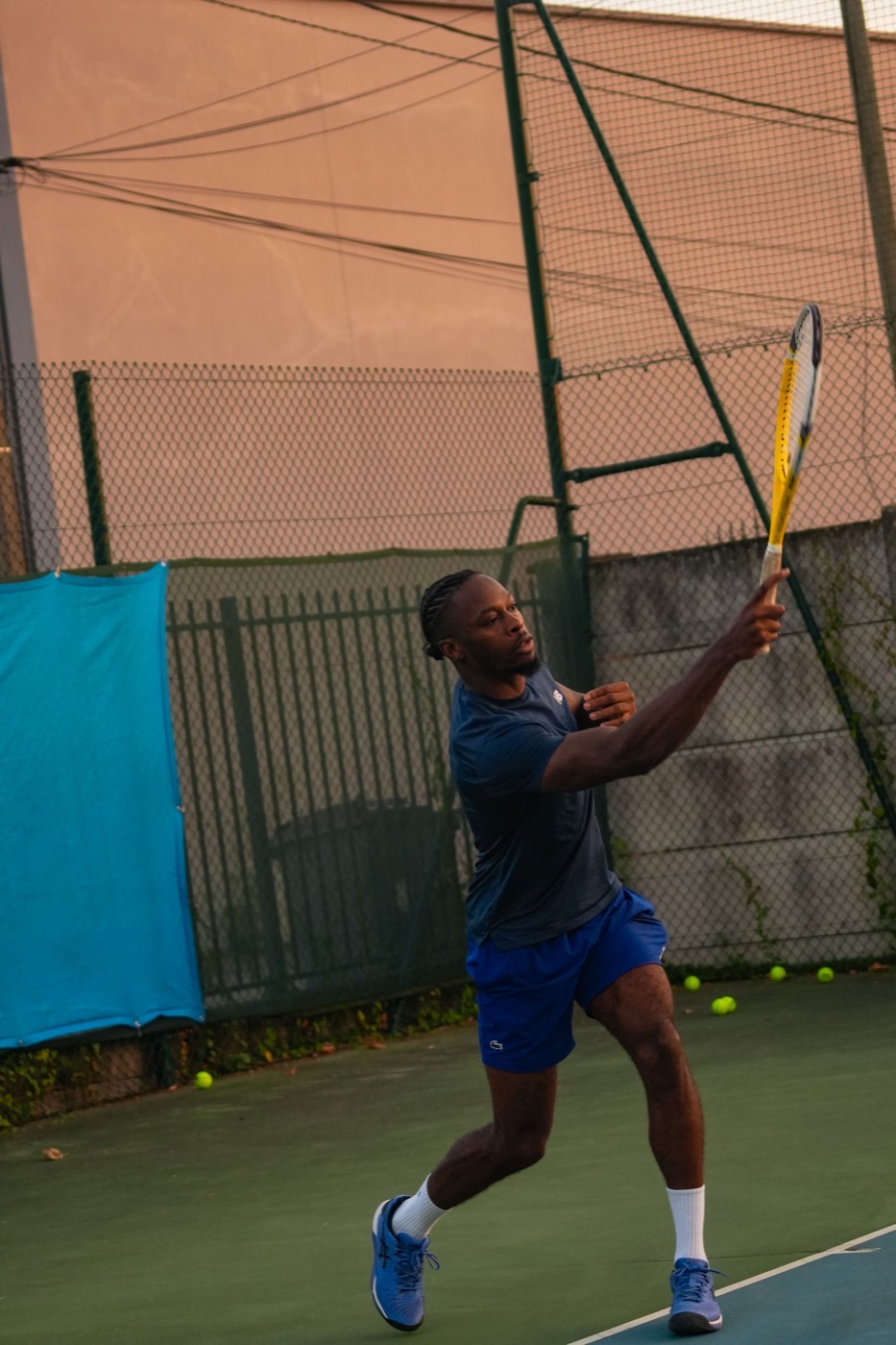 Coup droit — Tennis — fin de journée